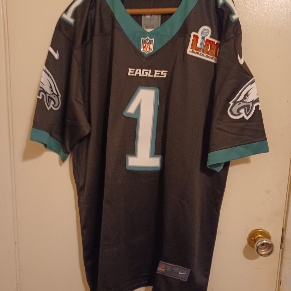Philadelphia Eagles Jalen Hurts Nike Jersey Mens Large Non Negotiable (SB Patch